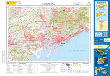 Hoja 0473-1: Tarragona. Edición 2012. Sistema de Coordenadas ETRS89 y sombreado