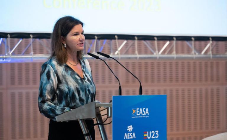 Imagen noticia: La secretaria general de Transportes y Movilidad, María José Rallo, durante la inauguración de la Conferencia Anual de Seguridad 2023